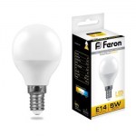 Лампа светодиодная Feron LB-38 G45 5W E14 2700K 25402