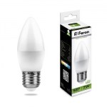 Лампа светодиодная Feron LB-97 свеча C37 7W E27 4000K 25759