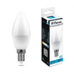Лампа светодиодная Feron LB-570 свеча C37 9W E14 6400K 25800